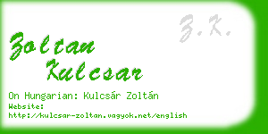 zoltan kulcsar business card